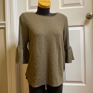 🫒ADRIANNA PAPELL HEATHER OLIVE BLOUSE🫒